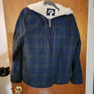 L.L. Bean Scotch Plaid Sherpa Lined Jacket